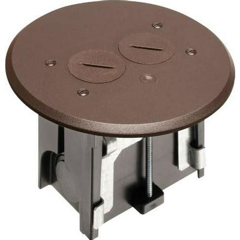 brown round electrical box|adjustable round floor box.